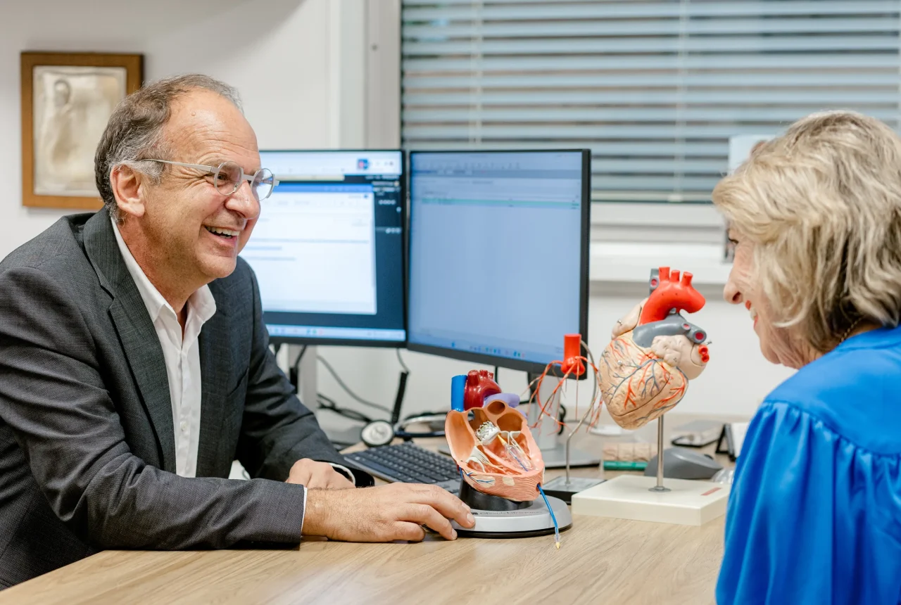 Dr Hadjipetrou with a patient