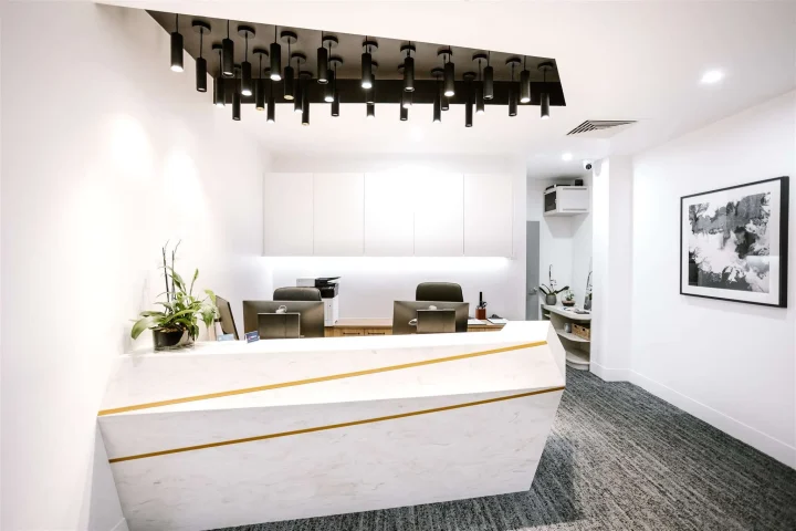 View of the clinic's front desk